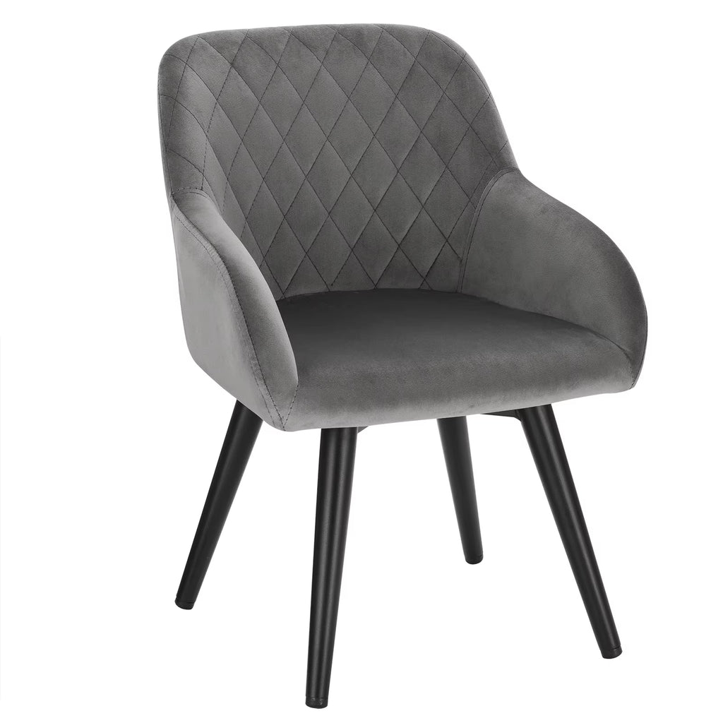 Kids Children'S Chair Upholstered Armchair Grey Girl Boy Bedroom Playroom Velvet Fabric Seating Chair with Backrest Armrest