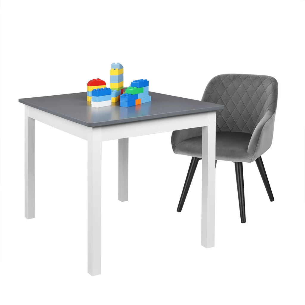 Kids Children'S Chair Upholstered Armchair Grey Girl Boy Bedroom Playroom Velvet Fabric Seating Chair with Backrest Armrest