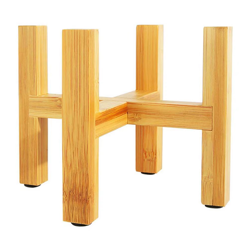 Wooden Plant Stand Flower Pot Base Holder Stool for Home Garden Indoor Outdoor Flower Plant Display Free Standing Bonsai Holder